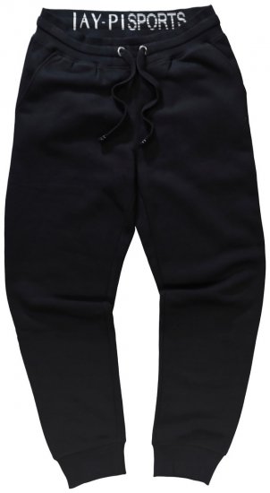 Jay-Pi 804175 Calças de fato de treino de corte ajustado com bolsos laterais Preto - Calças & calções de fato de treino - Calças de Fato de Treino Tamanhos Grandes 