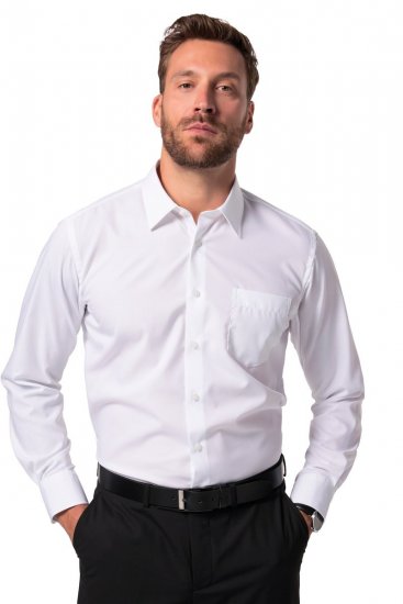 JP1880 804890 Camisa de vestir sem engomar manga comprida Branco TALL - TALL camisas - Camisas TALL para Homens Altos