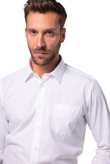 JP1880 804890 Camisa de vestir sem engomar manga comprida Branco TALL - TALL camisas - Camisas TALL para Homens Altos