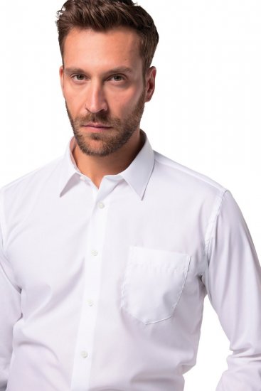 JP1880 804890 Camisa de vestir sem engomar manga comprida Branco - Camisas - Camisas Homem Tamanhos Grandes