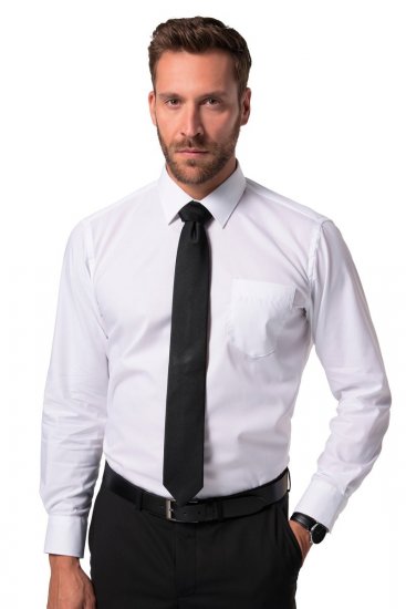 JP1880 804890 Camisa de vestir sem engomar manga comprida Branco TALL - TALL camisas - Camisas TALL para Homens Altos