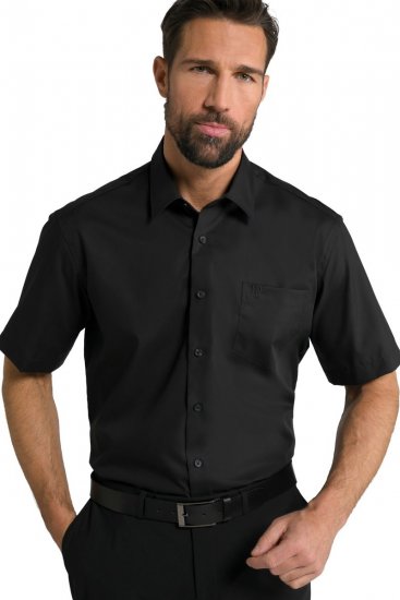 JP1880 804891 Camisa de manga curta Preto - Camisas - Camisas Homem Tamanhos Grandes
