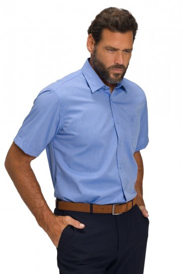 JP1880 804891 Camisa de manga curta Azul claro - Camisas - Camisas Homem Tamanhos Grandes