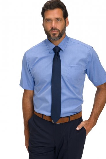 JP1880 804891 Camisa de manga curta Azul claro - Camisas - Camisas Homem Tamanhos Grandes