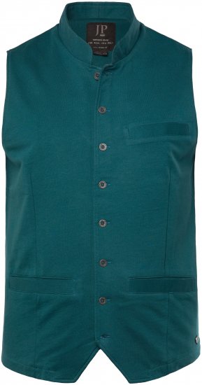 JP1880 Mottled Stretch Knit Stand-up Collar Vest Turquoise Blue - ROUPAS DE HOMEM 2XL-14XL - 