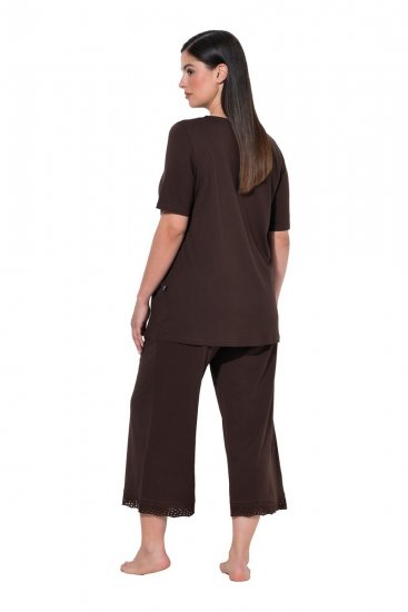 Ulla Popken 806944 Pijama de manga curta Castanho - Pijamas/Loungewear - 