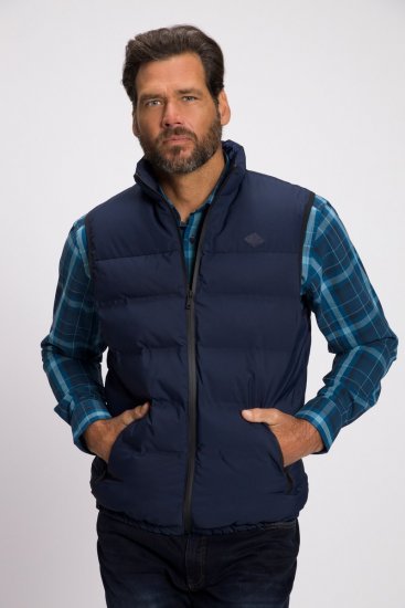 JP1880 Quilted Gilet Stand-up Collar Navy - Casacos - Casacos Homem Tamanhos Grandes