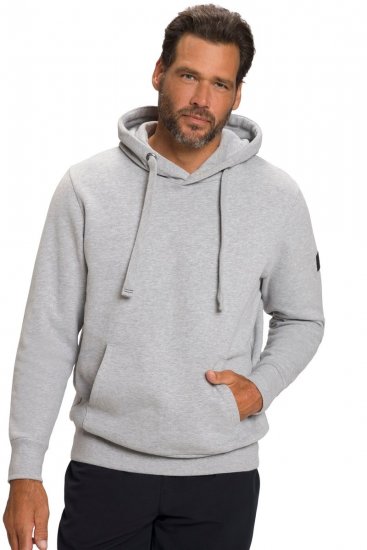 JAY-PI Hoodie with Soft Brushed Interior Grey - Sweatshirts & hoodies - Sweatshirt & Camisolas com Capuz tamanhos grandes