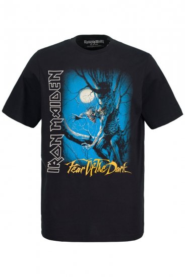 JP1880 Iron Maiden Graphic Comfort Fit Band T-Shirt Black - T-shirts - T-shirts Homem Tamanhos Grandes