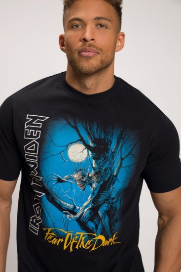 JP1880 Iron Maiden Graphic Comfort Fit Band T-Shirt Black - T-shirts - T-shirts Homem Tamanhos Grandes