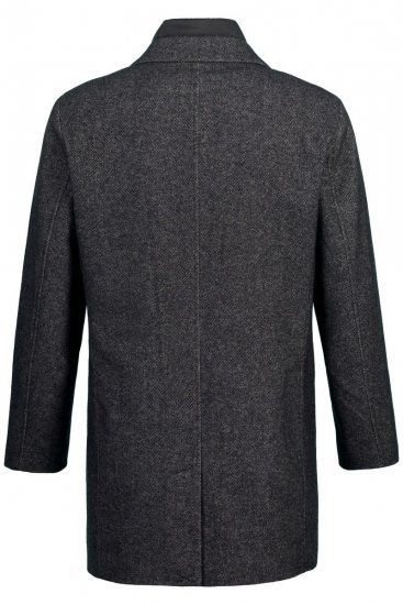 JP1880 Coat Wool Blend Quilted Insert Black - Casacos - Casacos Homem Tamanhos Grandes
