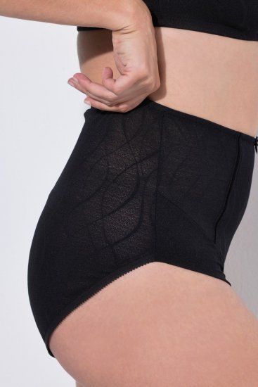 Ulla Popken 809385 Cuecas modeladoras com renda Preto - Roupa modeladora - 