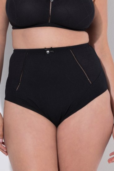 Ulla Popken 809385 Cuecas modeladoras com renda Preto - Roupa modeladora - 