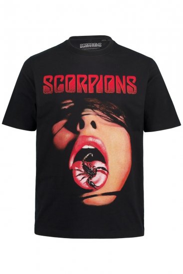 JP1880 Scorpions Graphic Comfort Fit Band T-Shirt Black - T-shirts - T-shirts Homem Tamanhos Grandes