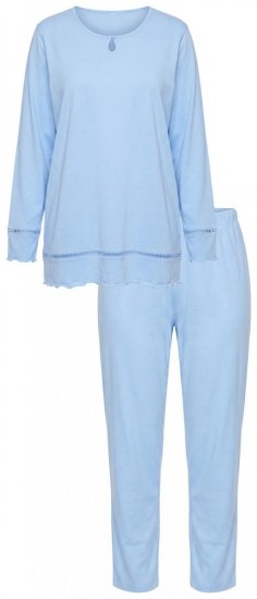 Ulla Popken 810592 Pijama com renda Azul claro - Pijamas/Loungewear - 