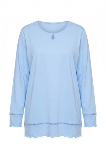Ulla Popken 810592 Pijama com renda Azul claro - Pijamas/Loungewear - 