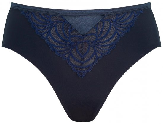 Ulla Popken 811602 Cuecas com renda Azul-marinho - Cuecas - 