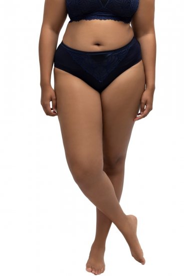 Ulla Popken 811602 Cuecas com renda Azul-marinho - Cuecas - 