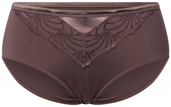 Ulla Popken 811602 Cuecas com renda Castanho - Cuecas - 