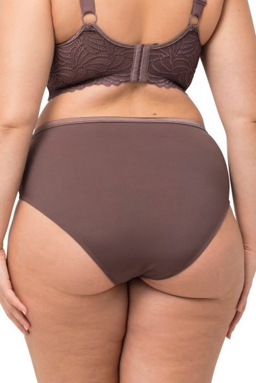 Ulla Popken 811602 Cuecas com renda Castanho - Cuecas - 