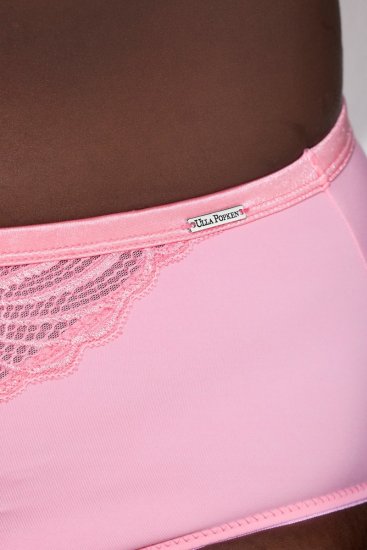 Ulla Popken 811602 Cuecas com renda Rosa - Cuecas - 