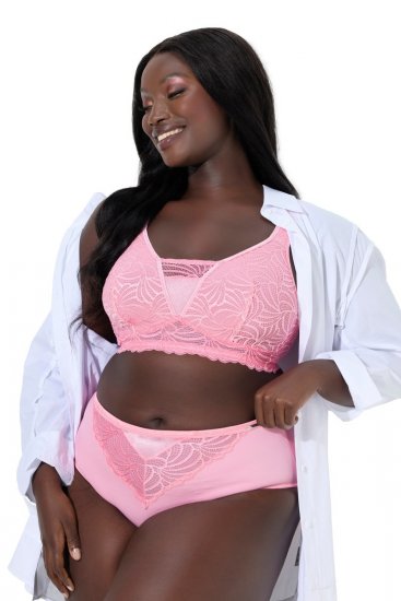 Ulla Popken 811602 Cuecas com renda Rosa - Cuecas - 