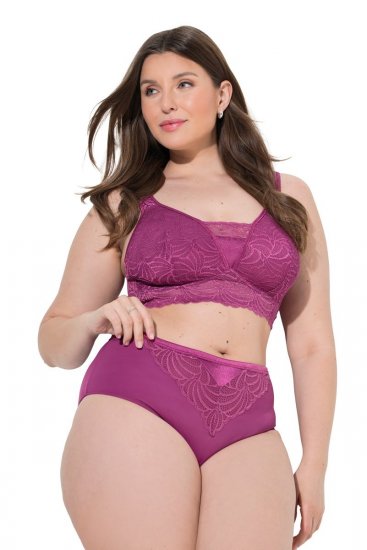 Ulla Popken 811602 Cuecas com renda Roxo escuro - Cuecas - 