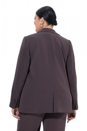 Ulla Popken 811944 Blazer clássico Castanho mogno - Blazers e Coletes - Blazers em Tamanhos Grandes