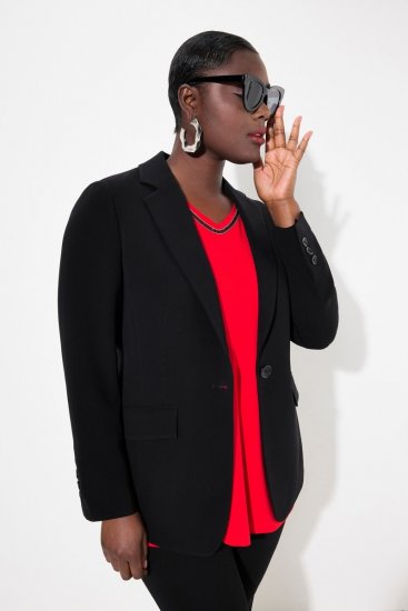 Ulla Popken 811944 Blazer clássico Preto - Blazers e Coletes - Blazers em Tamanhos Grandes
