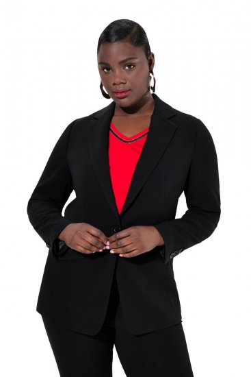 Ulla Popken 811944 Blazer clássico Preto - Blazers e Coletes - Blazers em Tamanhos Grandes