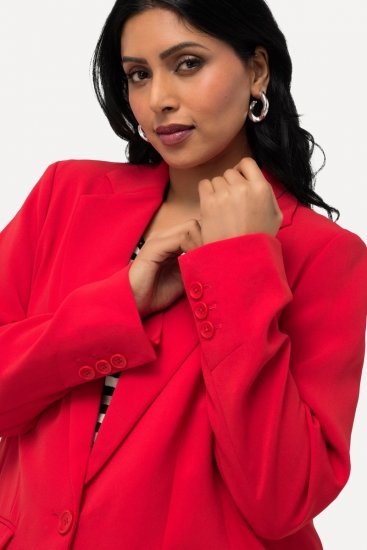 Ulla Popken 811944 Blazer clássico Vermelho - Blazers e Coletes - Blazers em Tamanhos Grandes