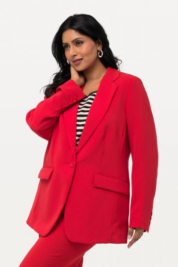 Ulla Popken 811944 Blazer clássico Vermelho - Blazers e Coletes - Blazers em Tamanhos Grandes