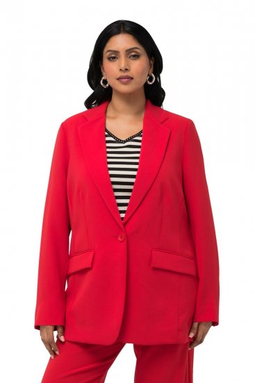 Ulla Popken 811944 Blazer clássico Vermelho - Blazers e Coletes - Blazers em Tamanhos Grandes