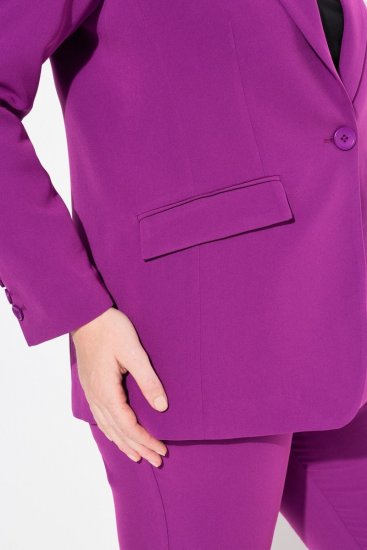 Ulla Popken 811944 Blazer clássico Ameixa - Blazers e Coletes - Blazers em Tamanhos Grandes