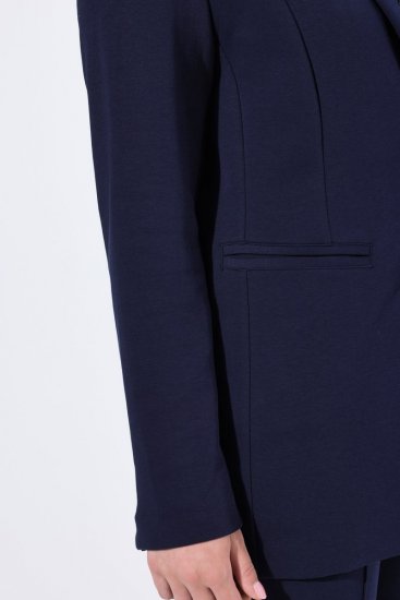 Ulla Popken 812754 Blazer em jersey punto di Roma Azul-marinho - Blazers e Coletes - Blazers em Tamanhos Grandes
