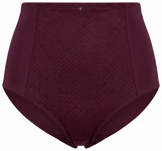 Ulla Popken 813137 Cuecas modeladoras de cintura alta Bordô - Roupa modeladora - 