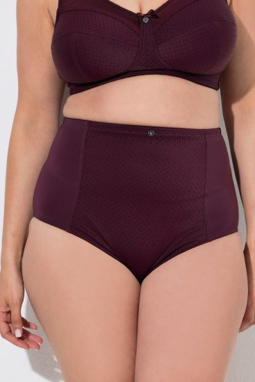 Ulla Popken 813137 Cuecas modeladoras de cintura alta Bordô - Roupa modeladora - 