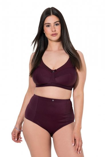 Ulla Popken 813137 Cuecas modeladoras de cintura alta Bordô - Roupa modeladora - 