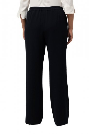 Ulla Popken 813306 Calças de fato largas com cós elástico Azul-marinho - Calças de tecido - Calças Largas Femininas Plus Size