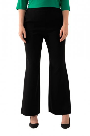Ulla Popken 813306 Calças de fato largas com cós elástico Preto - Calças de tecido - Calças Largas Femininas Plus Size