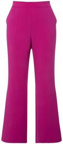 Ulla Popken 813306 Calças de fato largas com cós elástico Magenta - Calças de tecido - Calças Largas Femininas Plus Size