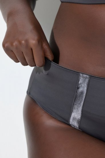 Ulla Popken 815268 Cuecas às riscas Antracite - Cuecas - 
