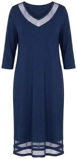 Ulla Popken 815333 Camisa de noite Azul-marinho - Camisas de noite - 