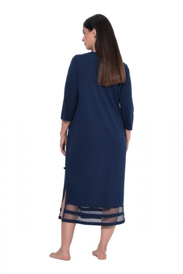 Ulla Popken 815333 Camisa de noite Azul-marinho - Camisas de noite - 