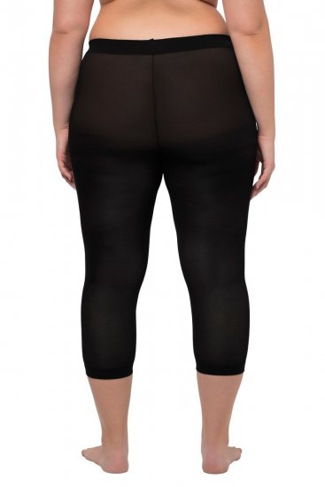 Ulla Popken 815580 Leggings de meia 3/4 com proteção das coxas 80 den Preto - Collants & meias - 