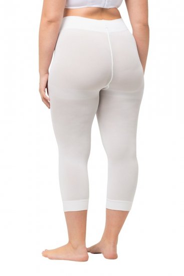 Ulla Popken 815580 Leggings de meia 3/4 com proteção das coxas 80 den Branco - Collants & meias - 