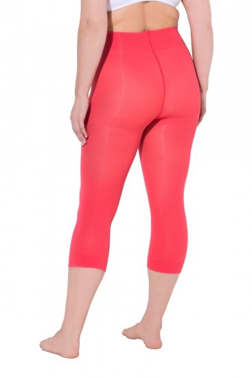 Ulla Popken 815580 Leggings de meia 3/4 com proteção das coxas 80 den Vermelho claro - Collants & meias - 
