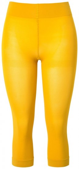 Ulla Popken 815580 Leggings de meia 3/4 com proteção das coxas 80 den Amarelo mostarda - Collants & meias - 