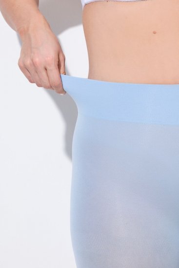 Ulla Popken 815580 Leggings de meia 3/4 com proteção das coxas 80 den Azul claro - Collants & meias - 