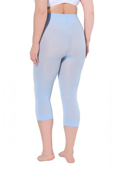 Ulla Popken 815580 Leggings de meia 3/4 com proteção das coxas 80 den Azul claro - Collants & meias - 